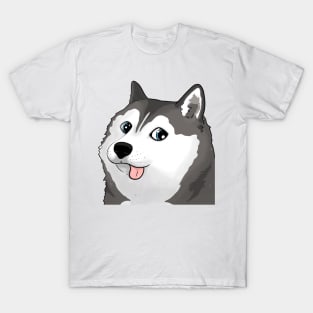 siberian husky doge / moonmoon meme T-Shirt